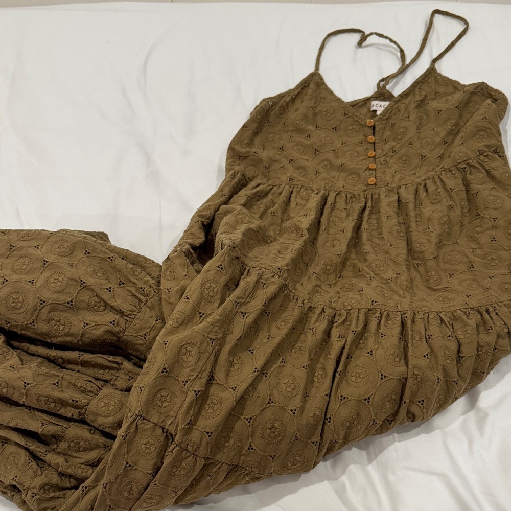 Acacia Swimwear Olive Textured dress S worn twice